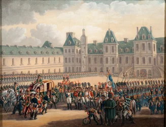 La despedida de Napoleón en Fontainebleau, 20 de abril de 1814, 1835